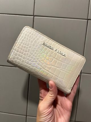 Cartera Bimba y Lola blanca iridiscente