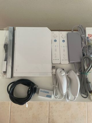 NINTENDO WII Consola Blanca + 5 Juegos 2 pistolas 