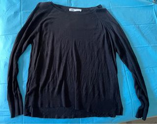 Jersey Zara manga larga negro