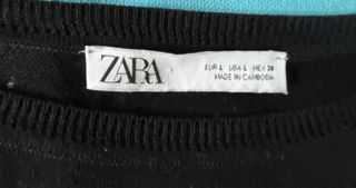 Jersey Zara manga larga negro