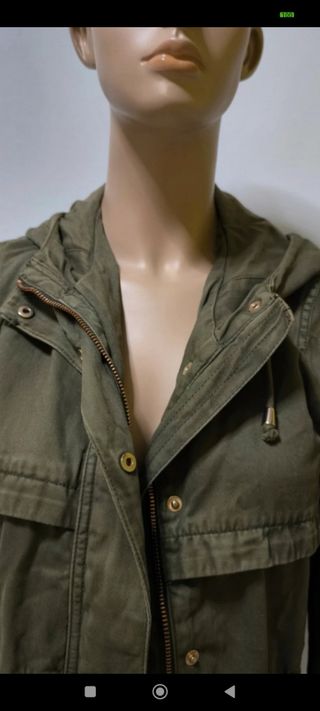 Parka verde H&M ligera Talla s