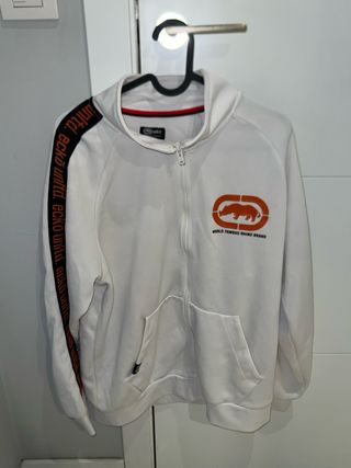 Sudadera Ecko Unltd. Blanca Cremallera