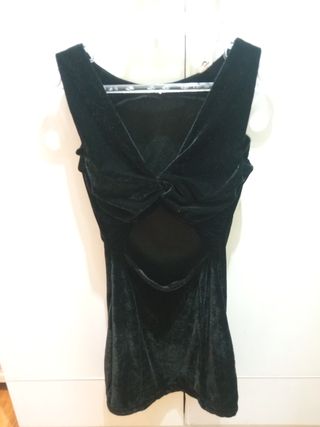 Vestido fiesta terciopelo negro