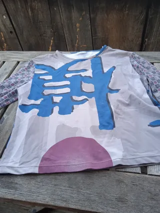 Camiseta manga larga estampada