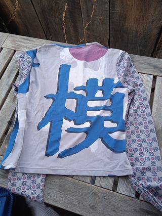 Camiseta manga larga estampada