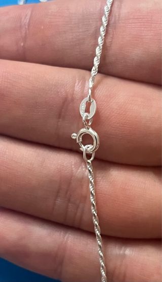 Elegante Collar Cadena Cordon Y Cruz Plata 925