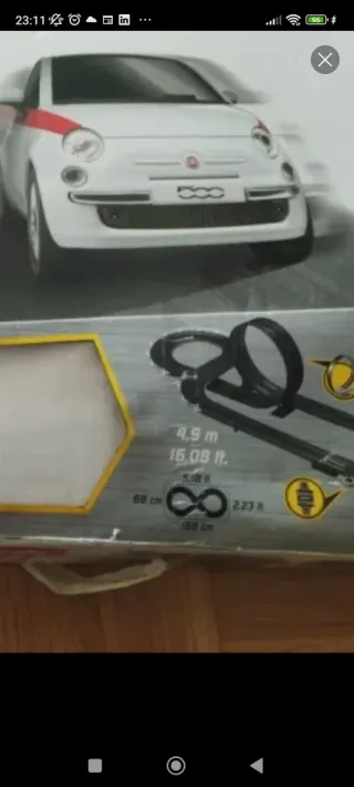 2 Coches Scalextric Fiat 500 Miniatura