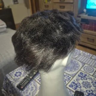 Peluquín hombre pelo natural castaño oscuro