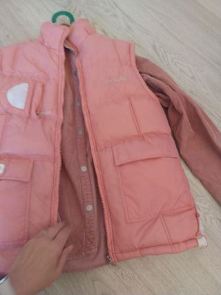 Conjunto Chaleco y Sobrecamisa Rosa