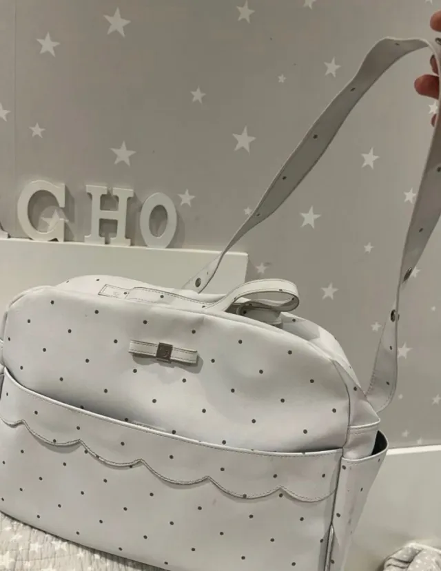 Bolso maternidad Pasito a Pasito azul lunares