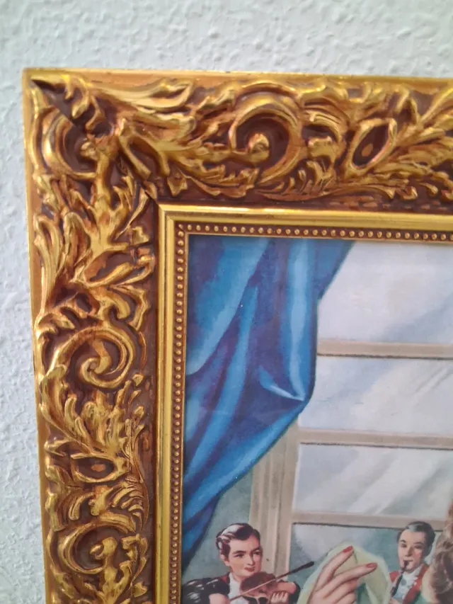 Lámina Enmarcada Antigua Espectáculo