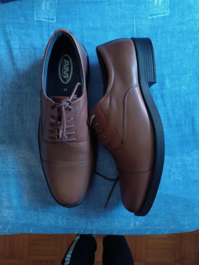 Zapatos de piel AM Hombre Marrón Talla 41