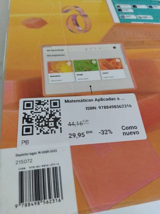Matemáticas Aplicadas 2º Bach - Revuela - 9788498562316