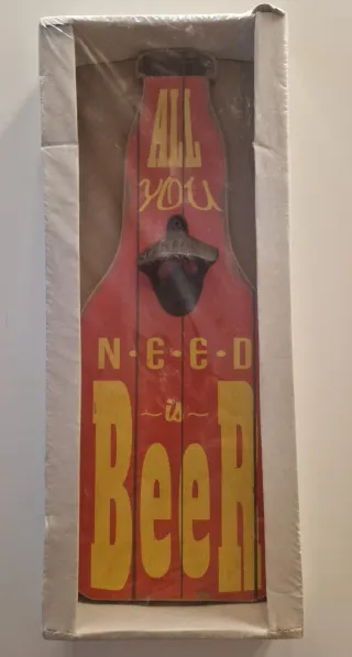 Abrebotellas de pared All you need is Beer.