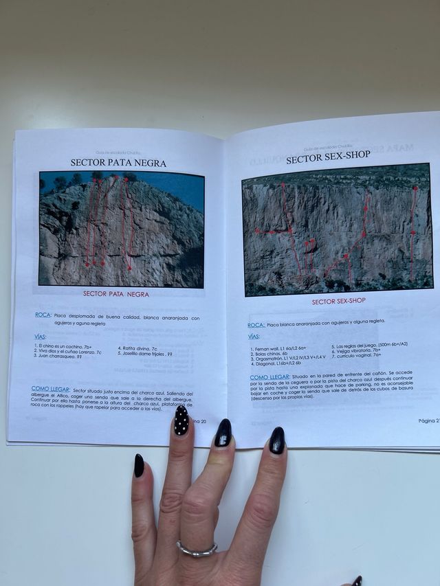 guia de escalada a color de la zona de Chulilla.