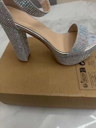 Sandali gioiello argento con Swarovski  numero 36