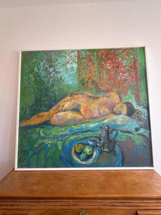 Cuadro Óleo Mujer Durmiendo