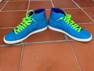 Nike Dunk HI Hyp Azul/Verde Talla 14