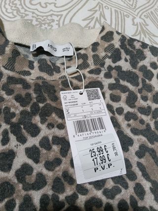 Camiseta Mango animal print Talla S
