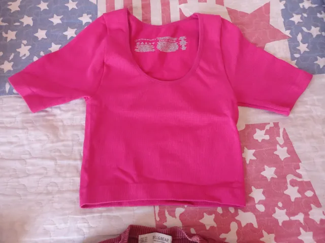 Camiseta manga corta rosa