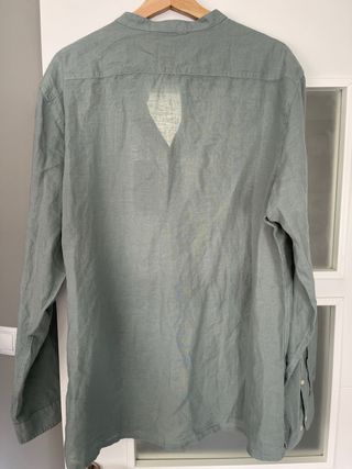 Camisa de lino dehombre marca Sfera Verde Talla XL