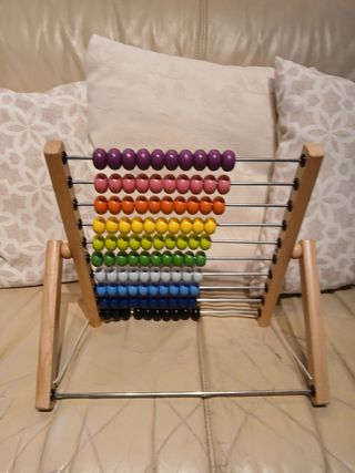 Ábaco de madera para aprender a contar