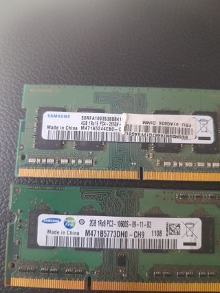 Lote 8 Memorias ram
