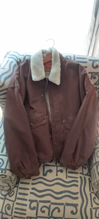 Chaqueta Levi's Sherpa Talla L Marrón