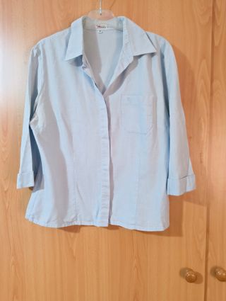 Camisa azul claro mujer talla 44