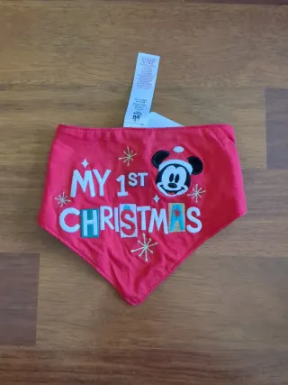 Babero Mickey 1ª Navidad