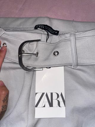 Conjunto Zara top y pantalón Interlock.