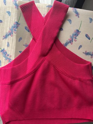 Top Shein Cruzado Rosa 