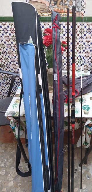 Conjunto pesca surfcasting cañas y funda