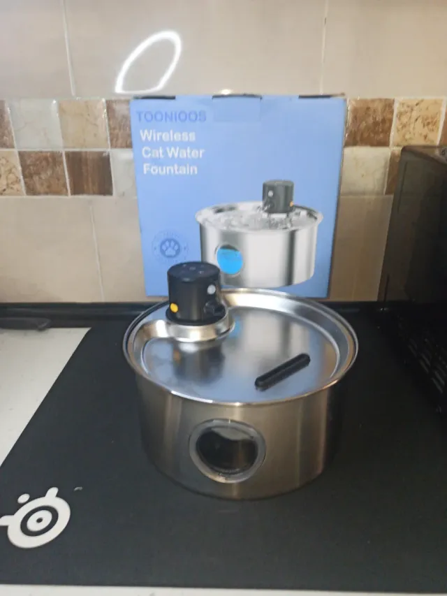 Fuente Agua Gato Inox TOONIOOS