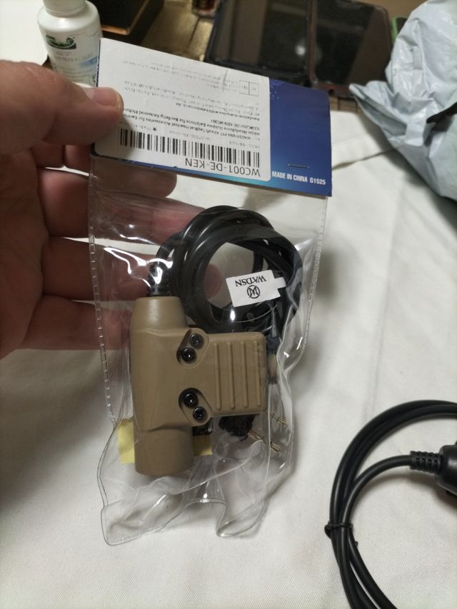 Cable PTT táctico para Kenwood Baofeng 