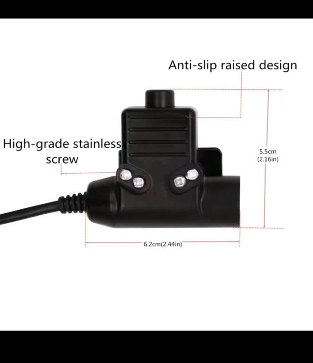 Cable PTT táctico para Kenwood Baofeng 