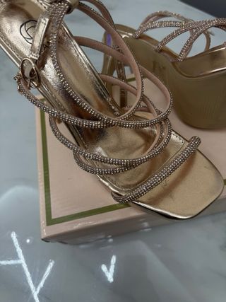 Sandali gioiello oro rosa n.37