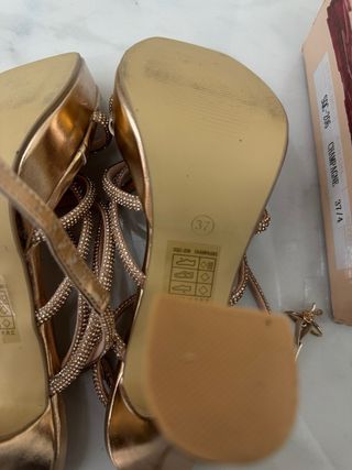 Sandali gioiello oro rosa n.37