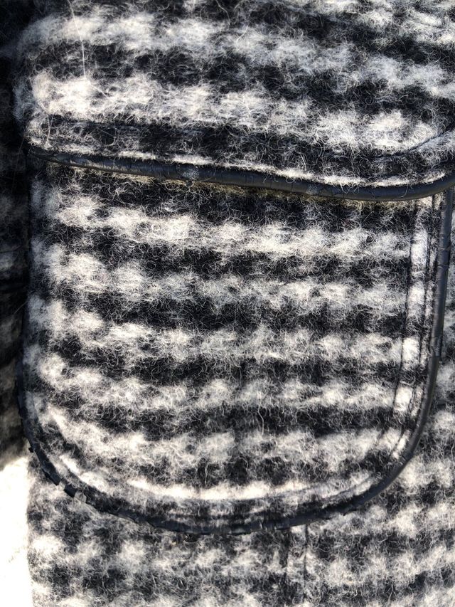 Giacca pura lana pied de poi le  regalo antivento