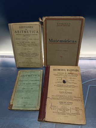 4 libros de texto y escuela de años 1894-1930-1941-1945