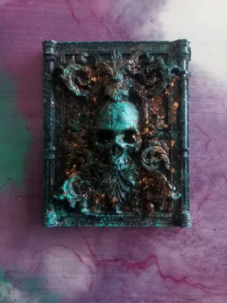 Baldosa Escayola Calavera Decorada