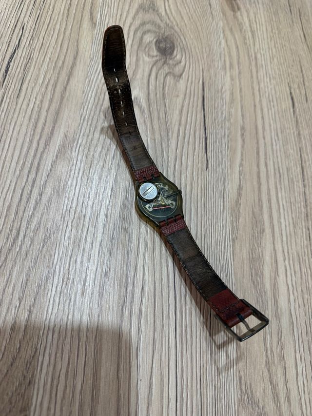 Orologio Sector Vintage Pelle Marrone/Rosso