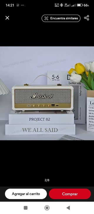 Altavoz Bluetooth Marshall M30 Negro/Dorado