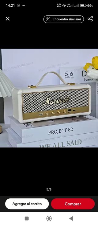 Altavoz Bluetooth Marshall M30 Negro/Dorado
