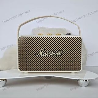 Altavoz Bluetooth Marshall Blanco y Dorado