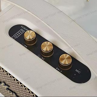 Altavoz Bluetooth Marshall Blanco y Dorado