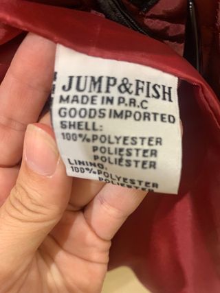 Chaqueta acolchada Jump & Fish mujer roja