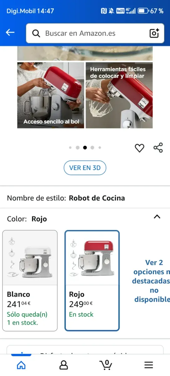 Amansadora Kenwood kMix Roja