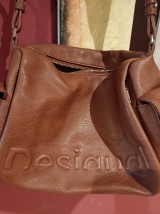 Bolso Desigual Marrón Piel Sintética