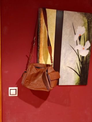 Bolso Desigual Marrón Piel Sintética